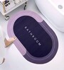 Purple Slogan Rubber 23.6X15.7 Inches Max Absorbant (1Pc) Oval Bath Mat