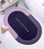 Purple Slogan Rubber 23.6X15.7 Inches Max Absorbant (Pack of 2) Oval Bath Mat
