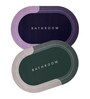 Purple Slogan Rubber 23.6X15.7 Inches Max Absorbant (Pack of 2) Oval Bath Mat