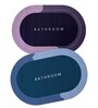 Purple Slogan Rubber 23.6X15.7 Inches Max Absorbant (Pack of 2) Oval Bath Mat
