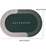 Purple Slogan Rubber 23.6X15.7 Inches Max Absorbant (Pack of 2) Oval Bath Mat