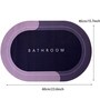 Purple Slogan Rubber 23.6X15.7 Inches Max Absorbant (Pack of 2) Oval Bath Mat