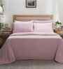 Purple Solid TC 256 Cotton Double Bed Bedcover