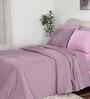 Purple Solid TC 325 Cotton Polyester Double Bed Bedcover