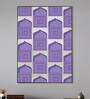 Purple Square Pattern Canvas Wall Art Print