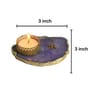 Purple Stone Figurine Tea light Holder