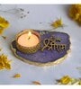 Purple Stone Figurine Tea light Holder