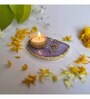 Purple Stone Figurine Tea light Holder