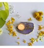 Purple Stone Figurine Tea light Holder