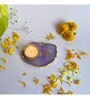 Purple Stone Figurine Tea light Holder
