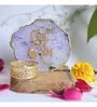 purple Stone Figurine Tea light Holder