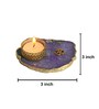 Purple Stone Figurine Tea light Holder