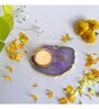 Purple Stone Figurine Tea light Holder