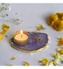 Purple Stone Figurine Tea light Holder