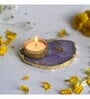 Purple Stone Figurine Tea light Holder