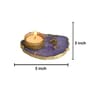 Purple Stone Figurine Tea light Holder