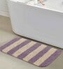Purple Geometric Polyester 24x16 Inches AntiSkid Bath Mat