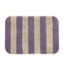 Purple Geometric Polyester 24x16 Inches AntiSkid Bath Mat