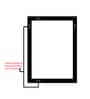 Synthetic Wood Rectangle Wall Mirror in Purple colour