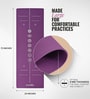 Purple Thermoplastic Elastomer 72X24 Inches Anti Skid Yoga Mat