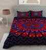 Purple Traditional 180 TC Cotton  King Sized Bedsheet with 2 Pillow Covers