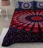 Purple Traditional 180 TC Cotton  King Sized Bedsheet with 2 Pillow Covers
