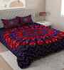 Purple Traditional 180 TC Cotton  King Sized Bedsheet with 2 Pillow Covers