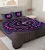 Purple Traditional 180 TC Cotton  King Sized Bedsheet with 2 Pillow Covers