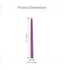 Purple Wax Taper Candles Set Of 4