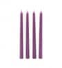 Purple Wax Taper Candles Set Of 4