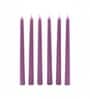 Purple Wax Taper Candles Set Of 6