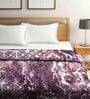 Purple Abstract Wool 1000 GSM Double Bed Blanket