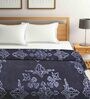 Purple Floral Wool 1000 GSM Double Bed Blanket