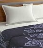 Purple Floral Wool 1000 GSM Double Bed Blanket