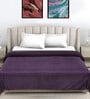 Purple wool Striped 450 GSM Double Bed Comforter