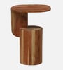 Puteaux Acacia Wood End Table In  Natural Finish