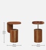 Puteaux Acacia Wood End Table In  Natural Finish