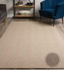 Putty Wool & Jute Abstract 6' x 4' Hand Woven Carpet