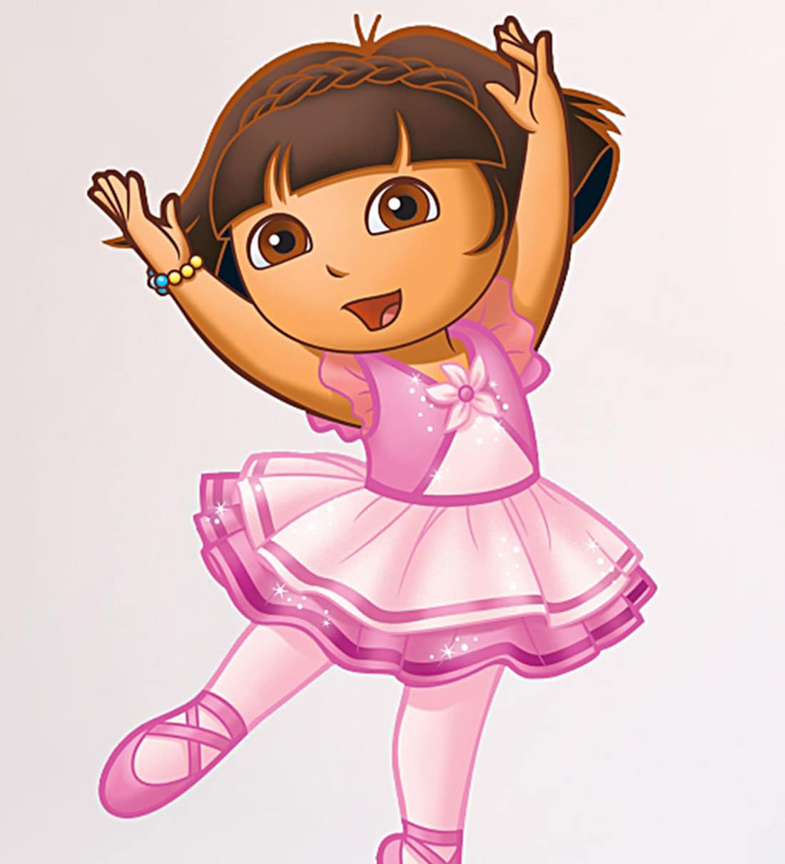 Buy PVC Vinyl Dora Jumping Wall Sticker by Decor Kafe Online Kids