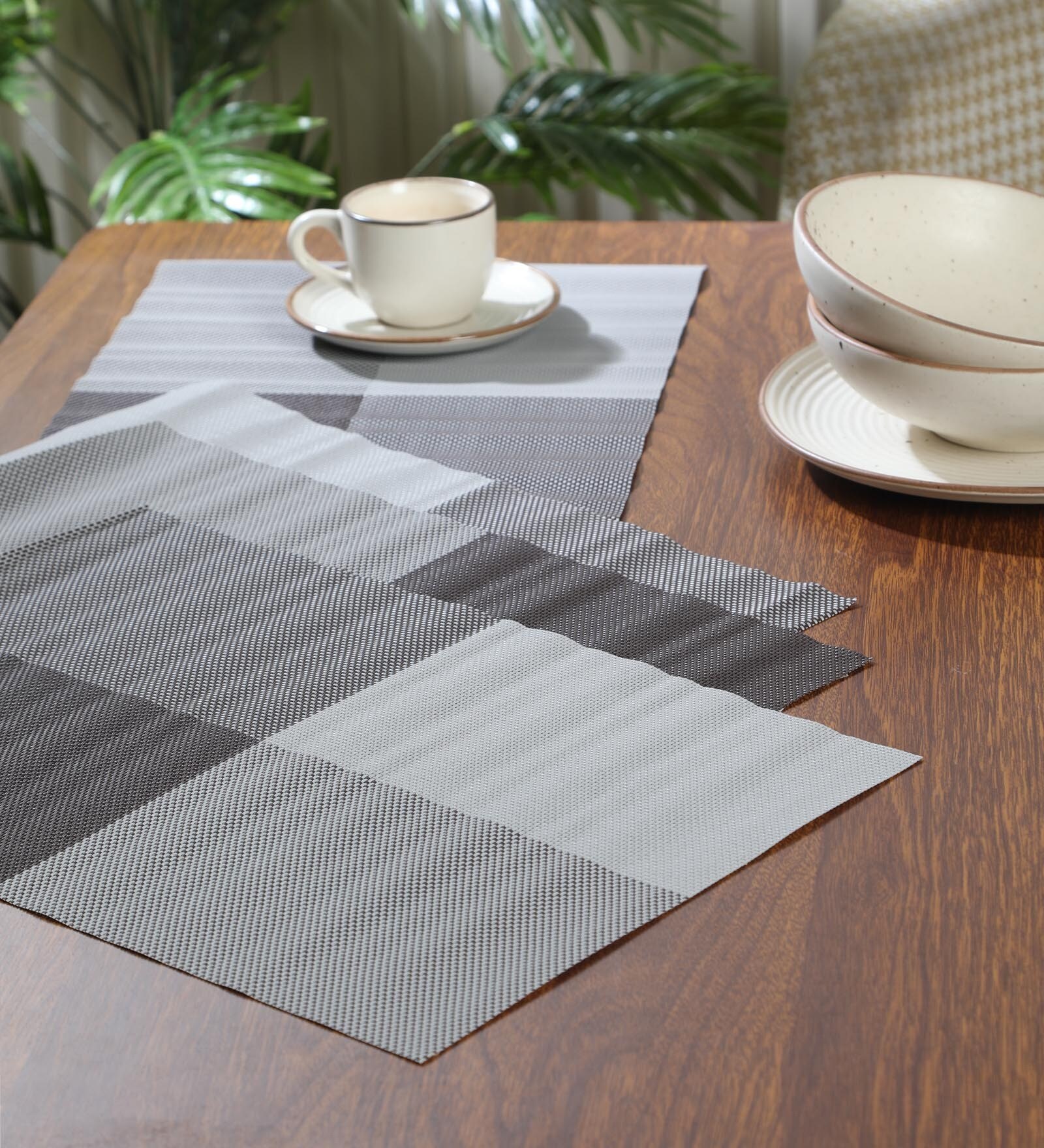 Solid Brown PVC 17 X 12 Inches Placemats (Set of 4)