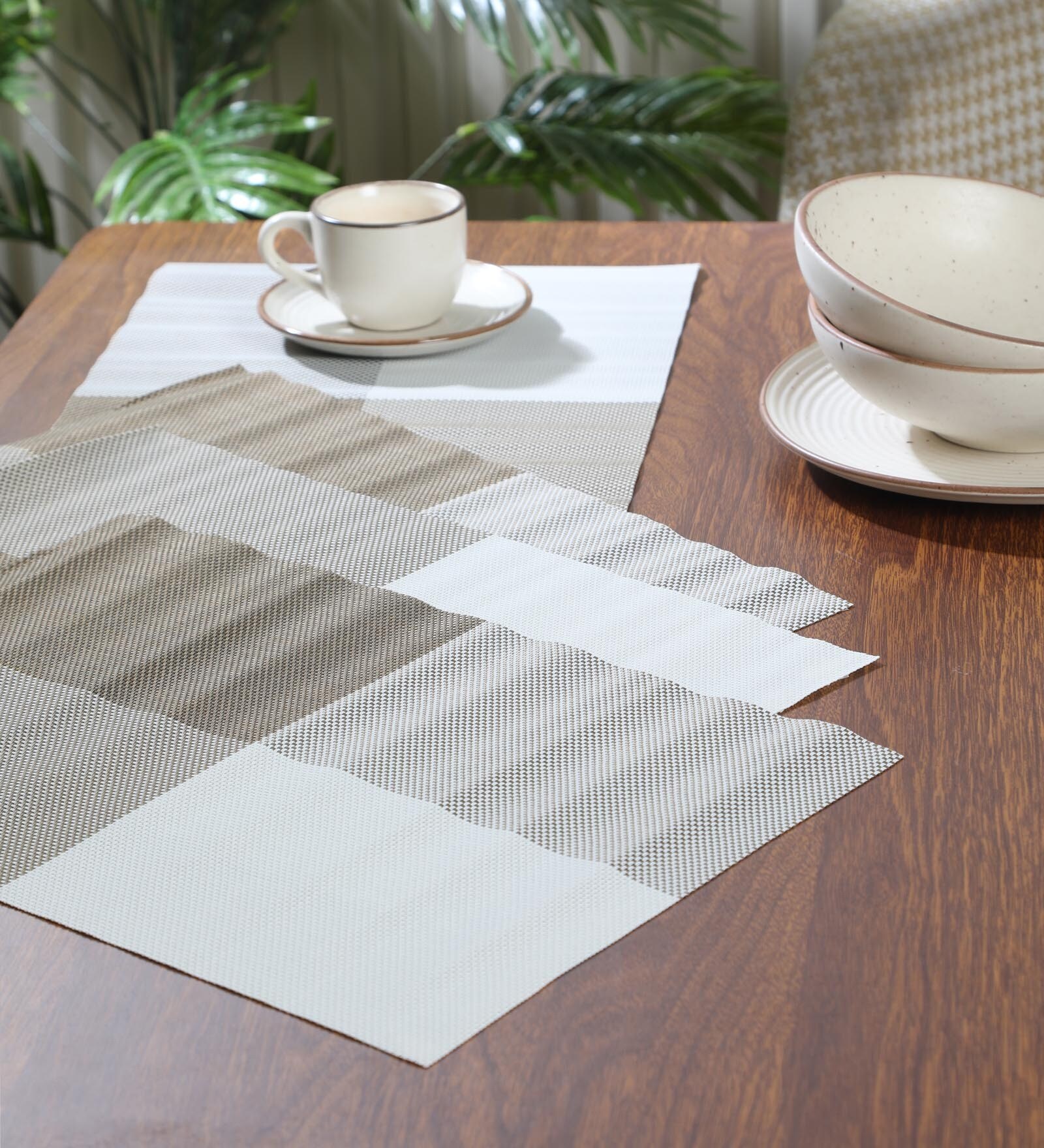 Buy Sectioned (17x12) Green PVC (Set of 4) Placemat at 65 OFF by The