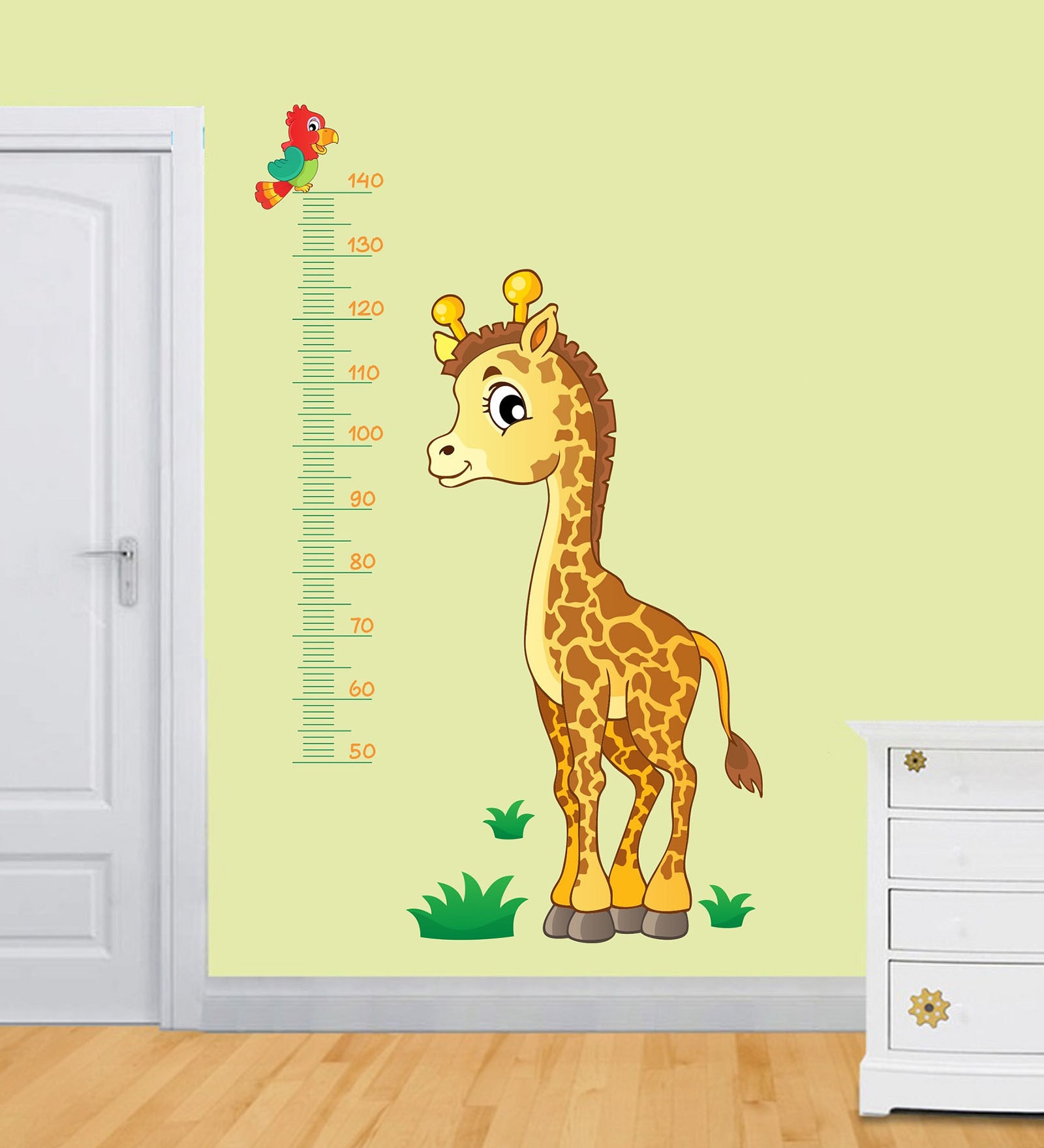 Giraffe Pvc Vinyl Kids Height Chart