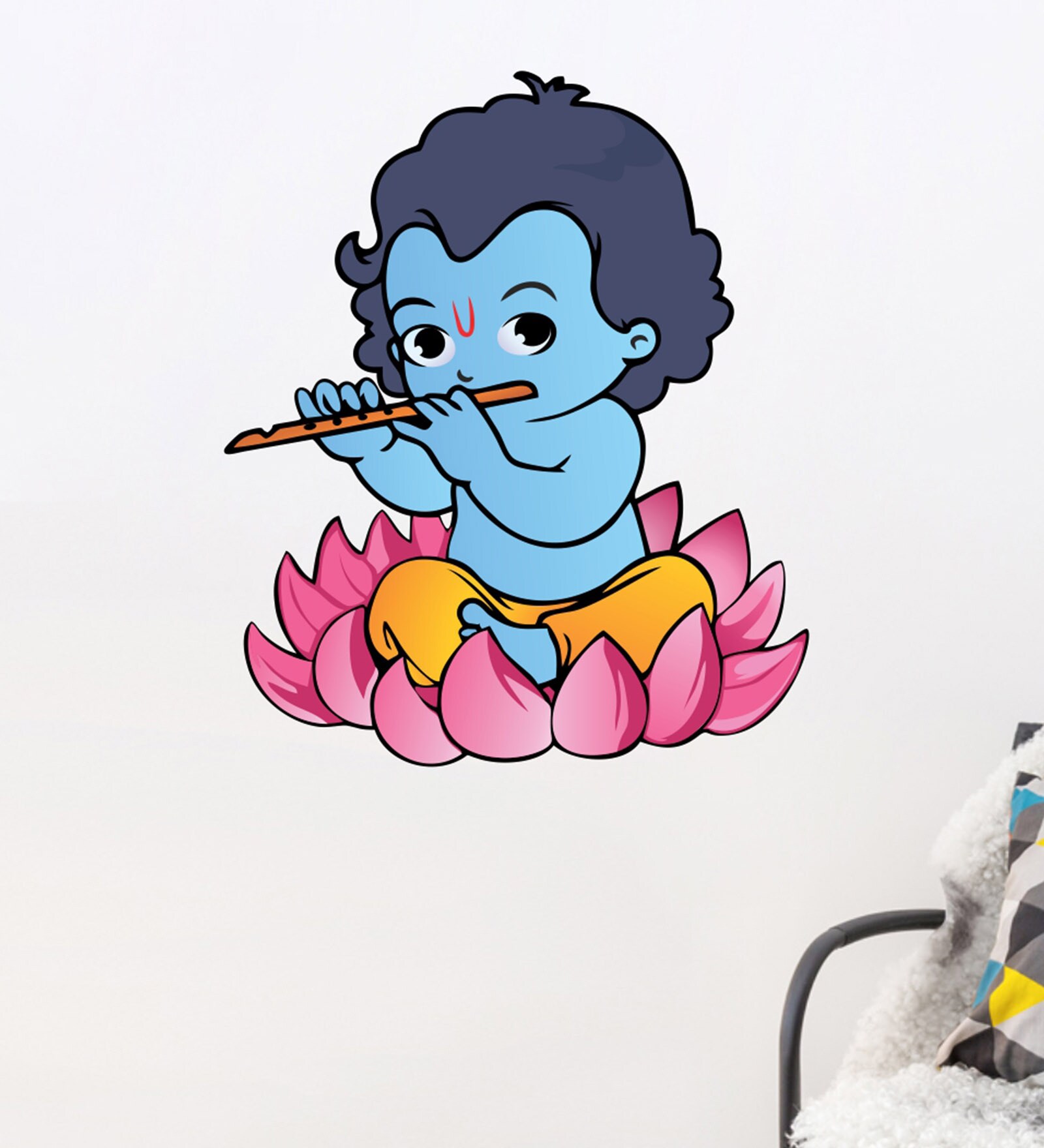 Buy PVC Vinyl Bal Krishna Wall Sticker by Decor Kafe Online Spiritual Wall Stickers Wall Art