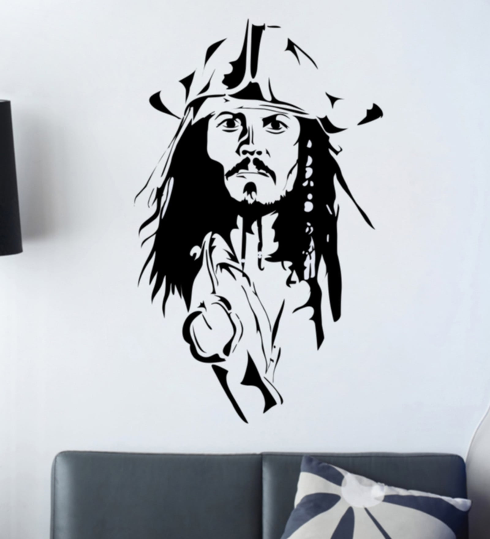 PVC Vinyl Captain Jack Sparrow Wall Sticker