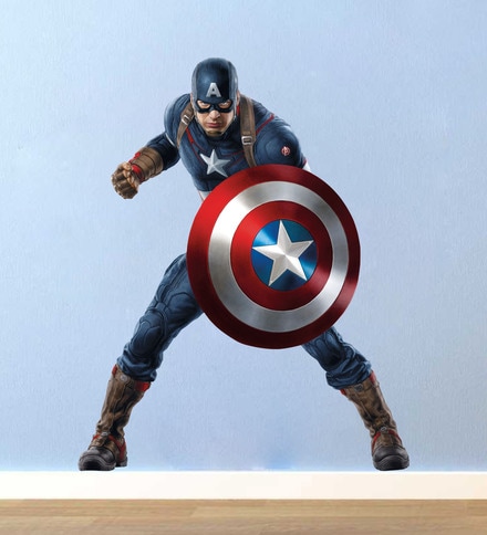 Buy Pvc Vinyl Captain America Superhero Wall Sticker By Decor Kafe Online Kids Wall Stickers Kids Wall Stickers Home Decor Pepperfry Product