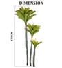 Green PVC Artificial Trio Bromeliad Plant Without Pot
