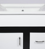 PVC Floor Rested Bathroom Vanity in Black & White