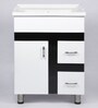 PVC Floor Rested Bathroom Vanity in Black & White