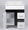 PVC Floor Rested Bathroom Vanity in Black & White