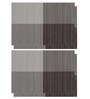 Solid Brown PVC 17 X 12 Inches Placemats (Set of 4)